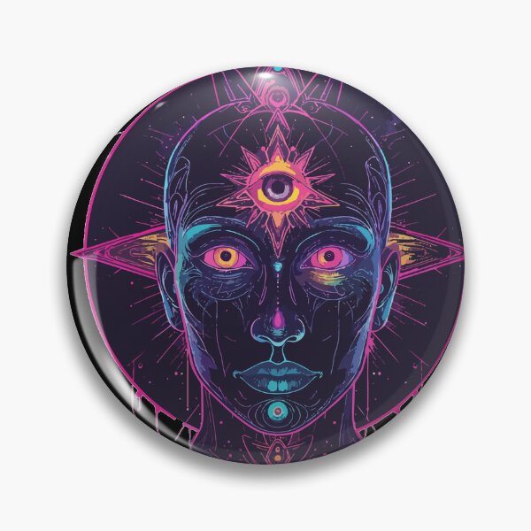 Item preview, Mystic Third Eye Face | Psychedelic Spiritual Art designed and sold by AvalonMoss.
