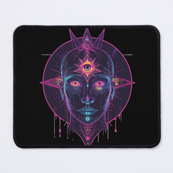 Item preview, Mystic Third Eye Face | Psychedelic Spiritual Art designed and sold by AvalonMoss.