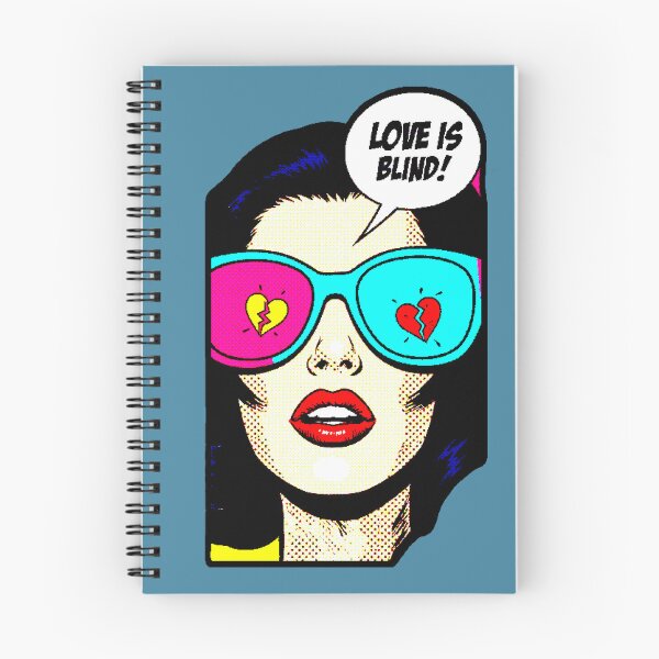 Item preview, Love Is Blind | Pop Art Comic Design Broken Hearts Glasses designed and sold by AstronautMerch.