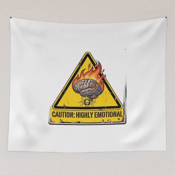 Item preview, Caution Highly Emotional Industrial Warning Sign designed and sold by ryanguas.