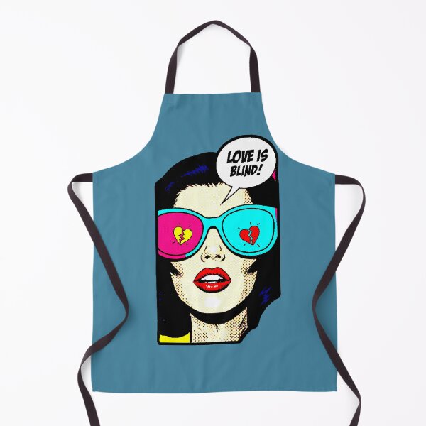 Item preview, Love Is Blind | Pop Art Comic Design Broken Hearts Glasses designed and sold by AstronautMerch.