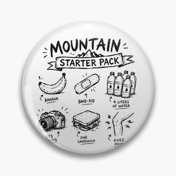 Item preview, Mountain Starter Pack Funny Hiking Camping Adventure Design designed and sold by MonkiFlipp.