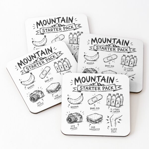 Item preview, Mountain Starter Pack Funny Hiking Camping Adventure Design designed and sold by MonkiFlipp.