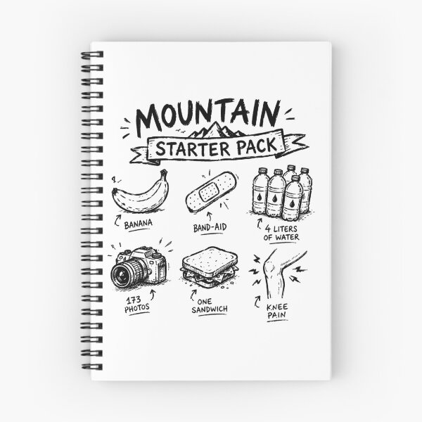 Item preview, Mountain Starter Pack Funny Hiking Camping Adventure Design designed and sold by MonkiFlipp.