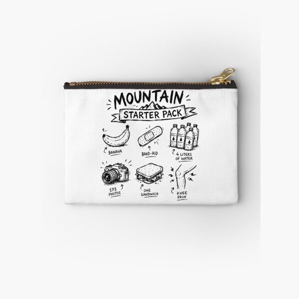 Item preview, Mountain Starter Pack Funny Hiking Camping Adventure Design designed and sold by MonkiFlipp.