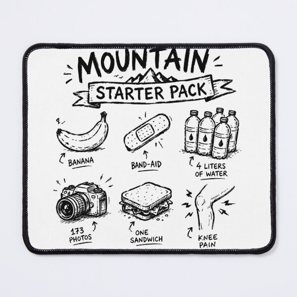 Item preview, Mountain Starter Pack Funny Hiking Camping Adventure Design designed and sold by MonkiFlipp.