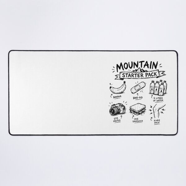 Item preview, Mountain Starter Pack Funny Hiking Camping Adventure Design designed and sold by MonkiFlipp.