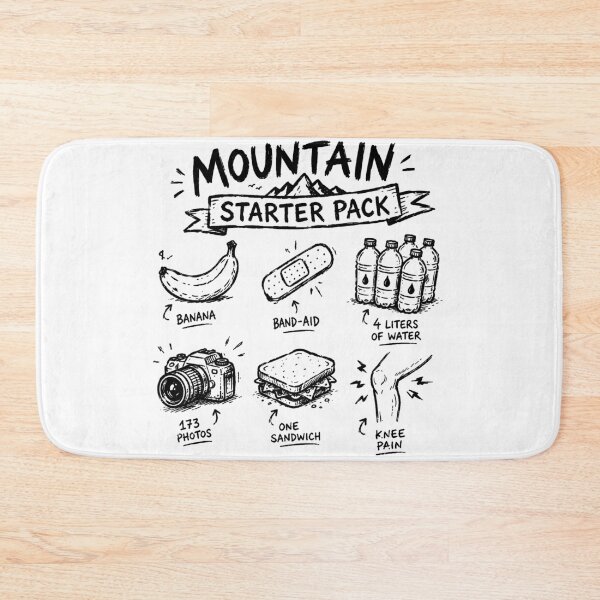 Item preview, Mountain Starter Pack Funny Hiking Camping Adventure Design designed and sold by MonkiFlipp.