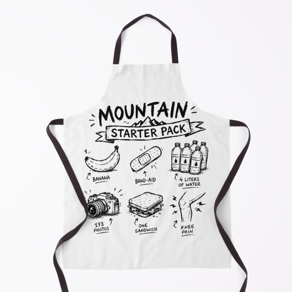 Item preview, Mountain Starter Pack Funny Hiking Camping Adventure Design designed and sold by MonkiFlipp.