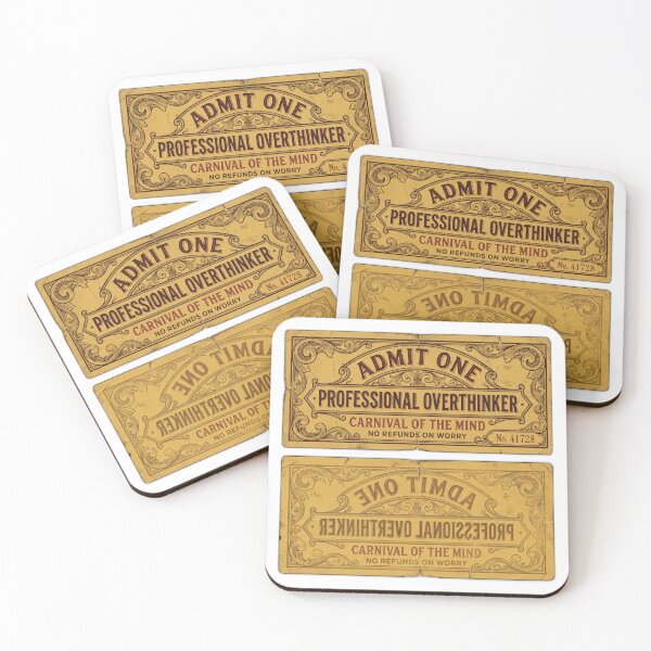 Item preview, Professional Overthinker Vintage Carnival Ticket designed and sold by ryanguas.