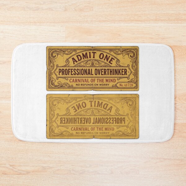 Item preview, Professional Overthinker Vintage Carnival Ticket designed and sold by ryanguas.