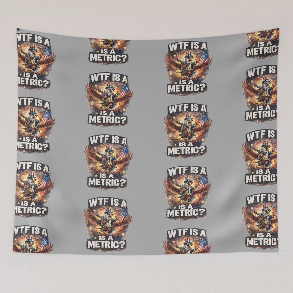 Item preview, WTF Is a Metric? Funny American Eagle Patriotic Design designed and sold by ctrlaltcreator.