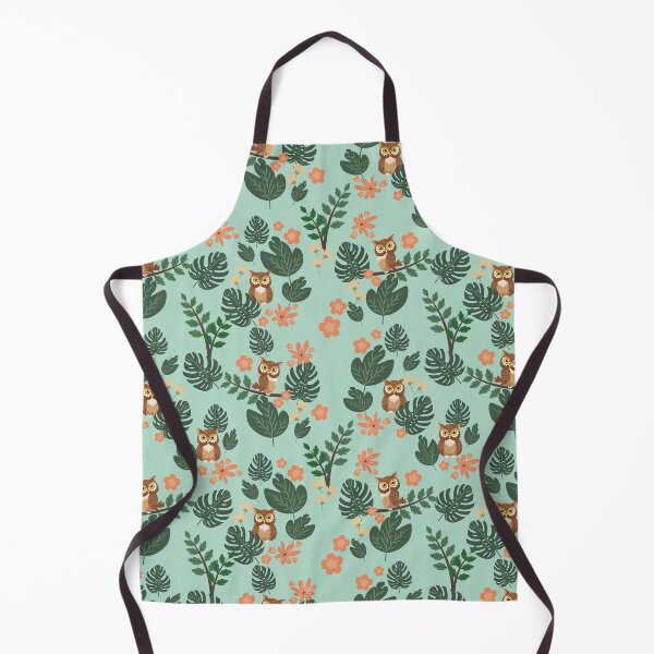 Item preview, Cute Owl and Tropical Leaves designed and sold by JohanaStyle.