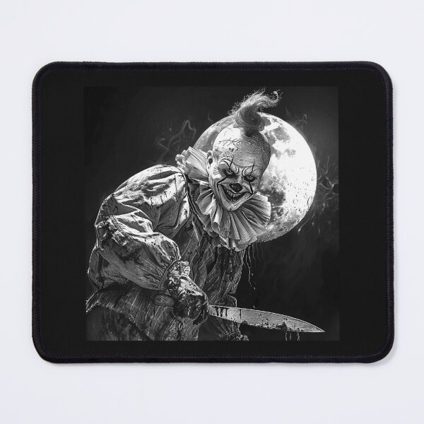 Item preview, Sinister Clown with a Knife Under the Full Moon – Gothic Horror Art designed and sold by inkoutninja.