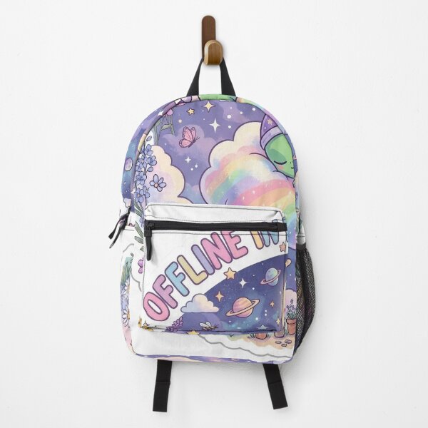 Item preview, Offline In This Dimension Cute Alien | Pastel Cosmic Aesthetic UFO Art designed and sold by Pride_Prints.