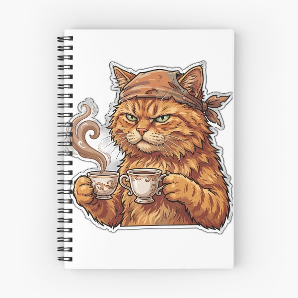 Item preview, Feral Cat Drinking Coffee Unamused Humor designed and sold by ryanguas.