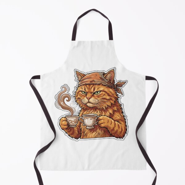 Item preview, Feral Cat Drinking Coffee Unamused Humor designed and sold by ryanguas.