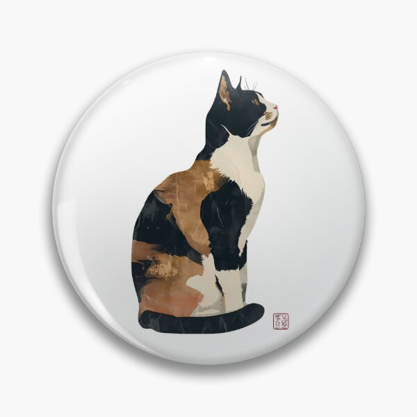Item preview, Minimalist Japanese Calico Cat Portrait Art designed and sold by JapanekoGallery.