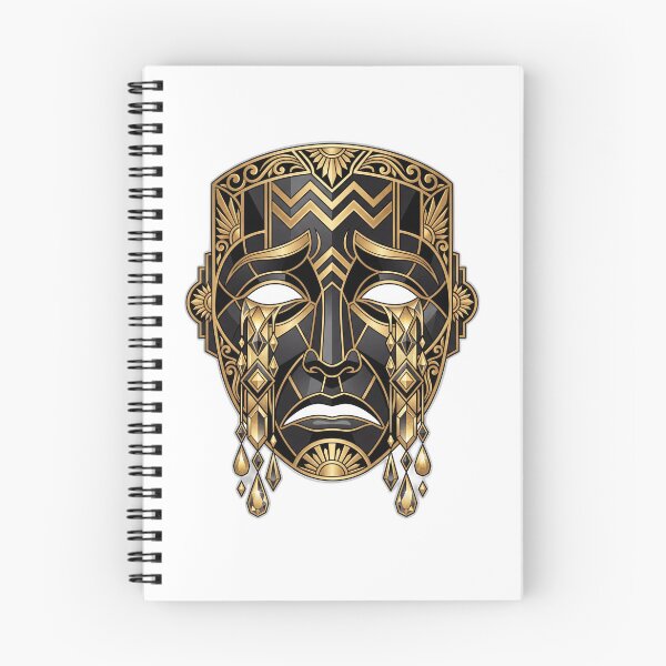 Item preview, Art Deco Theatrical Tragedy Mask Crying Tears designed and sold by ryanguas.