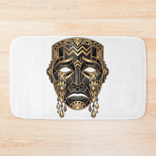 Item preview, Art Deco Theatrical Tragedy Mask Crying Tears designed and sold by ryanguas.