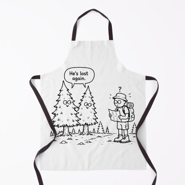Item preview, He's Lost Again Funny Hiking Camping Nature Travel Design designed and sold by MonkiFlipp.