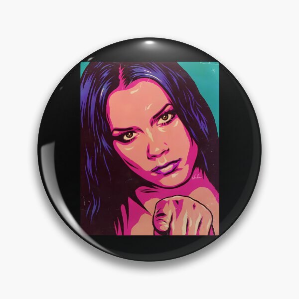 Item preview, Stern Brunette Woman Pointing Finger Teal and Pink designed and sold by colors-kami.