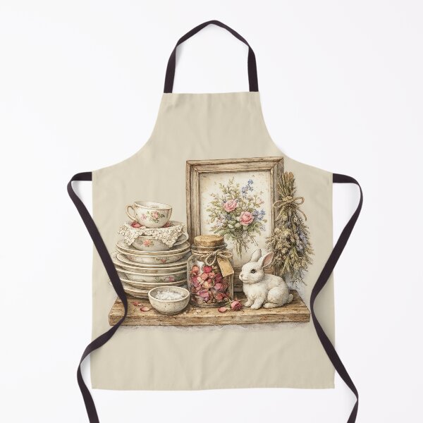 Item preview, Vintage Cottage Kitchen Shelf Watercolor | Farmhouse Decor | Botanical Cottagecore Illustration | Cozy Home Art designed and sold by MagicMakerPh.