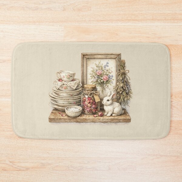 Item preview, Vintage Cottage Kitchen Shelf Watercolor | Farmhouse Decor | Botanical Cottagecore Illustration | Cozy Home Art designed and sold by MagicMakerPh.