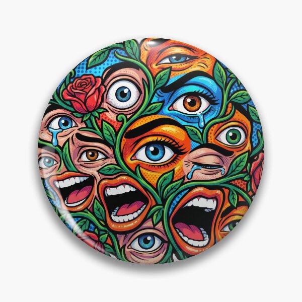 Item preview, Surreal Pop Art Eyes Chaos And Roses designed and sold by ryanguas.