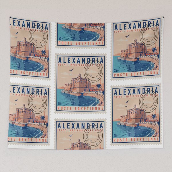 Item preview, Alexandria Egypt Mediterranean Postage Stamp Travel Sticker designed and sold by stickercuffs.