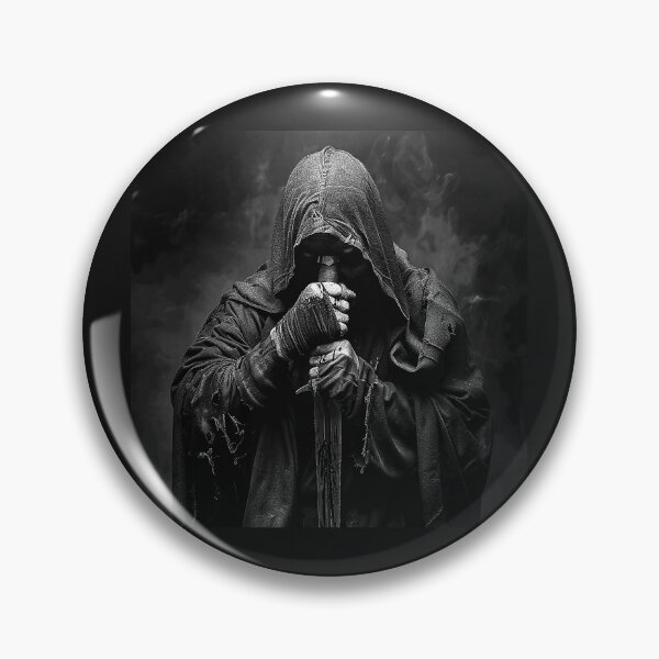 Item preview, Hooded Dark Knight with Sword – Gothic Fantasy Art designed and sold by inkoutninja.