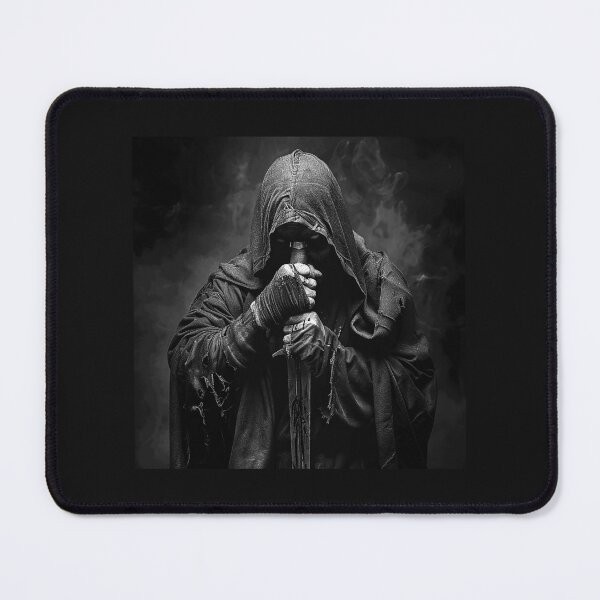 Item preview, Hooded Dark Knight with Sword – Gothic Fantasy Art designed and sold by inkoutninja.