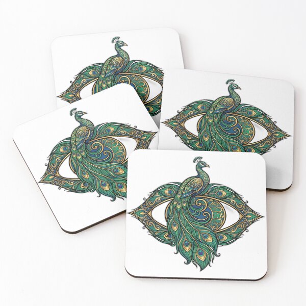 Item preview, Majestic Peacock Eye Feathers Art Nouveau designed and sold by ryanguas.