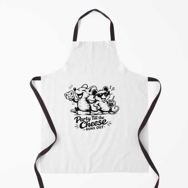 Item preview, Playful Mice Cartoon – “Party Till the Cheese Runs Out” Funny Black & White T‑Shirt Design designed and sold by EdgeSphere.