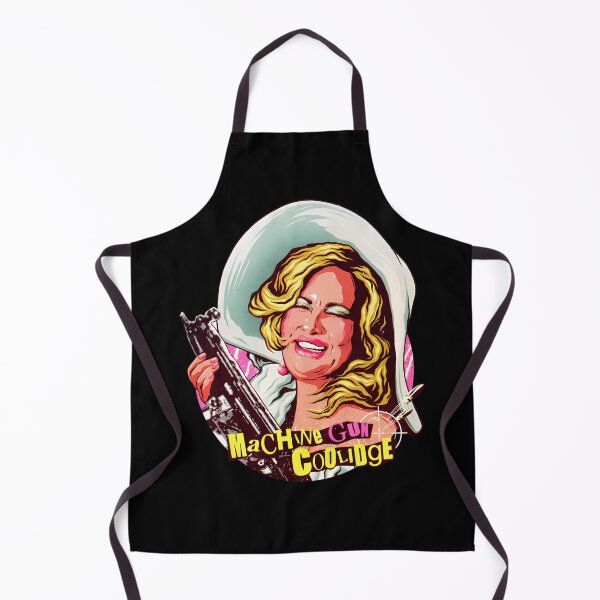 Item preview, Laughing Blonde Woman in White Scarf Holding Gun Pink designed and sold by Chicica.