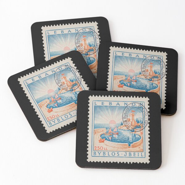 Item preview, Byblos Lebanon Mediterranean Postage Stamp Travel Sticker designed and sold by stickercuffs.