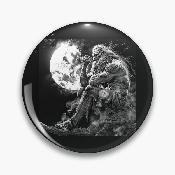 Item preview, Ancient Moonlit Giant – Dark Mythic Fantasy Art designed and sold by inkoutninja.