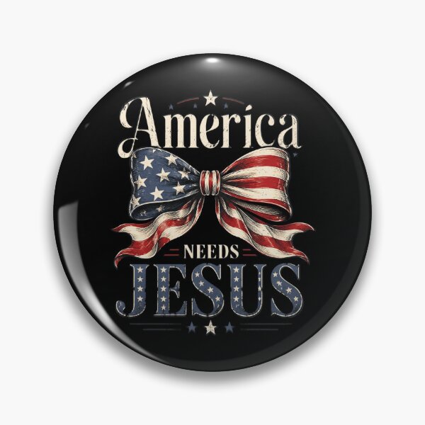 Item preview, America Needs Jesus Christian USA Flag Coquette 4th of July designed and sold by OlakunleOloroz.
