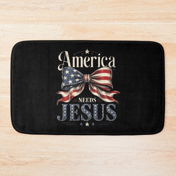 Item preview, America Needs Jesus Christian USA Flag Coquette 4th of July designed and sold by OlakunleOloroz.