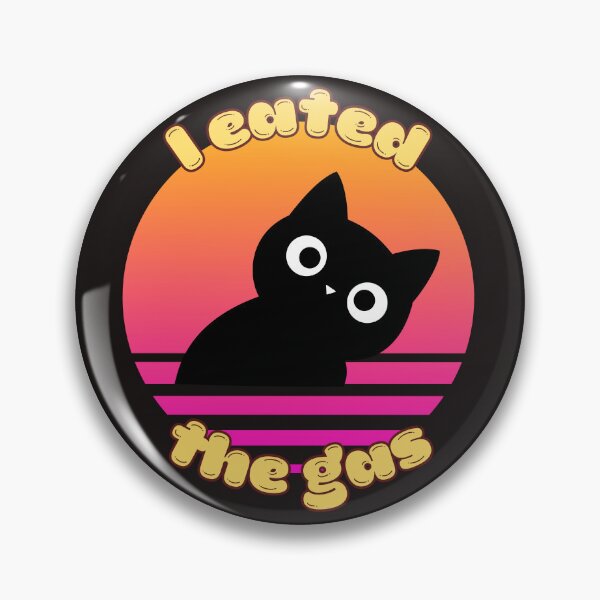 Item preview, I Eated The Gas Retro Sunset Black Cat designed and sold by Cafya.