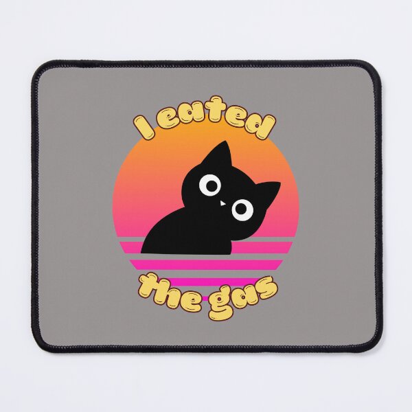 Item preview, I Eated The Gas Retro Sunset Black Cat designed and sold by Cafya.