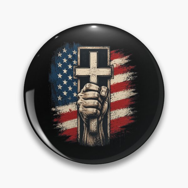 Item preview, American USA Flag Christian Cross Jesus 4th of July designed and sold by OlakunleOloroz.