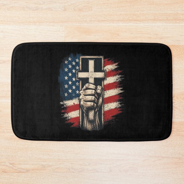 Item preview, American USA Flag Christian Cross Jesus 4th of July designed and sold by OlakunleOloroz.