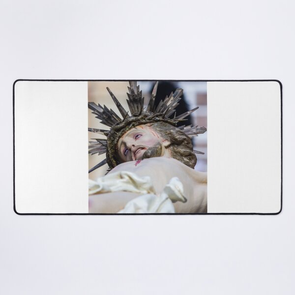 Item preview, Close-Up Statue Of Jesus On The Cross With Crown Of Thorns And Radiant Halo During Procession designed and sold by Nmallia.