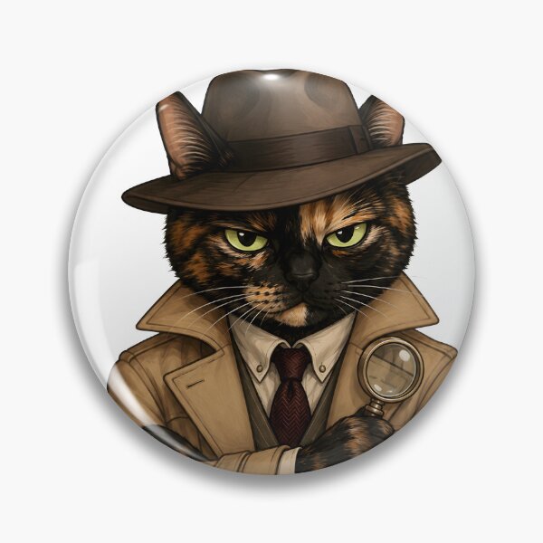 Item preview, Funny Cat Mom Gift — Trust No One Especially Dogs — Tortoiseshell Cat Lover Detective designed and sold by Martin's_Design.