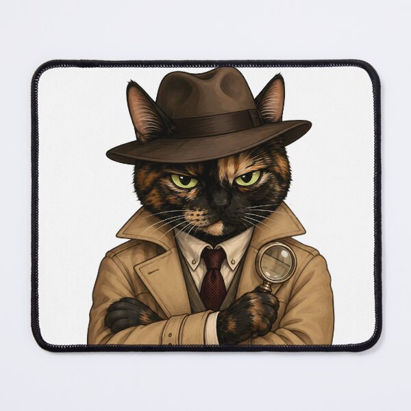 Item preview, Funny Cat Mom Gift — Trust No One Especially Dogs — Tortoiseshell Cat Lover Detective designed and sold by Martin's_Design.