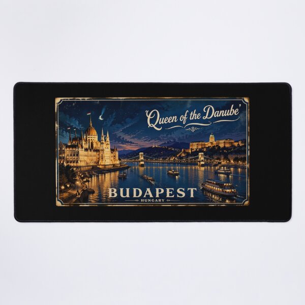 Item preview, Budapest: Queen of the Danube Poster designed and sold by FestivityFinds.