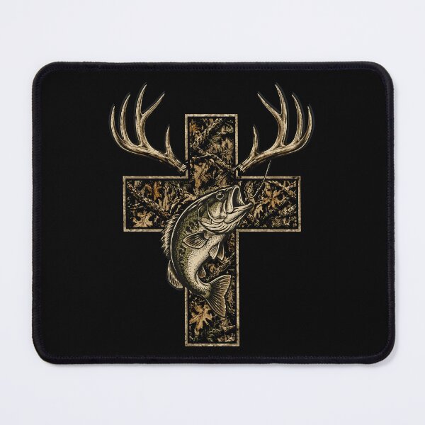 Item preview, Camo Faith Hunting Fishing Cross Hook Christian Jesus designed and sold by OlakunleOloroz.