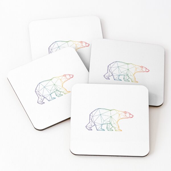 Item preview, Geometric Bear LGBTQ Rainbow Flag Gay Pride designed and sold by SapfireStuArt.