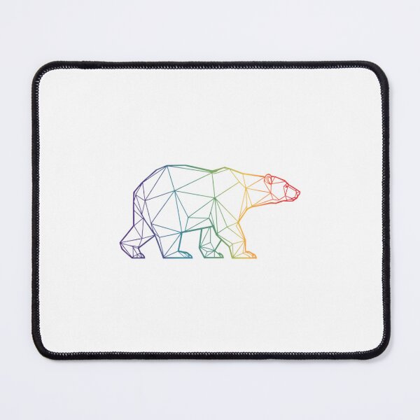 Item preview, Geometric Bear LGBTQ Rainbow Flag Gay Pride designed and sold by SapfireStuArt.